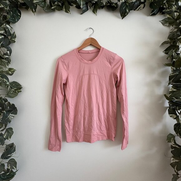 Lululemon Athletic Swiftly Tech Relaxed Long Sleeve Shirt Pink Women’s Size 2 - Picture 1 of 8
